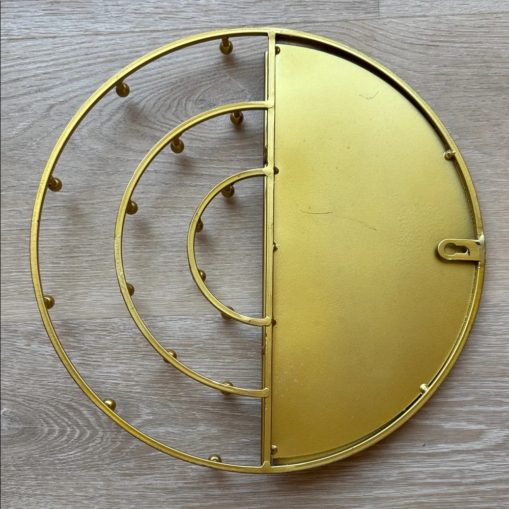 Gold and Silver Geometric Wall Mirror